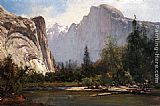 Yosemite Canvas Paintings - Royal Arches and Half Dome, Yosemite